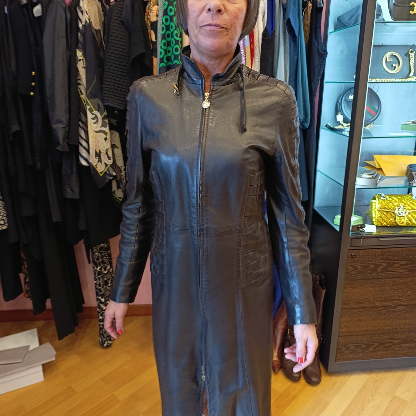 Trench in pelle Jean-louis scherrer tg 40