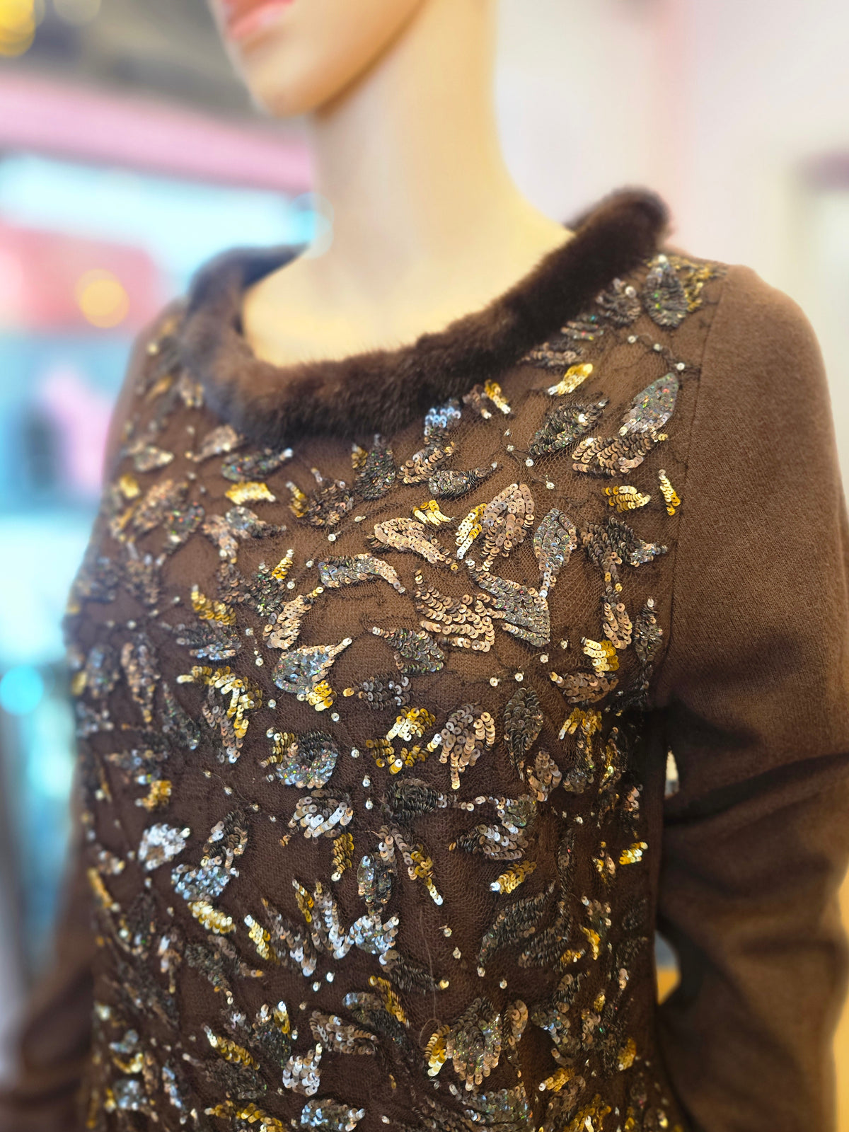 Maglioncino Blumarine tg 46 inserto visone