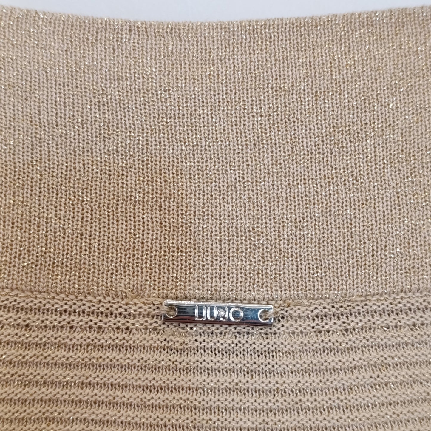 Top Liu Jo tg S/M beige e dorato