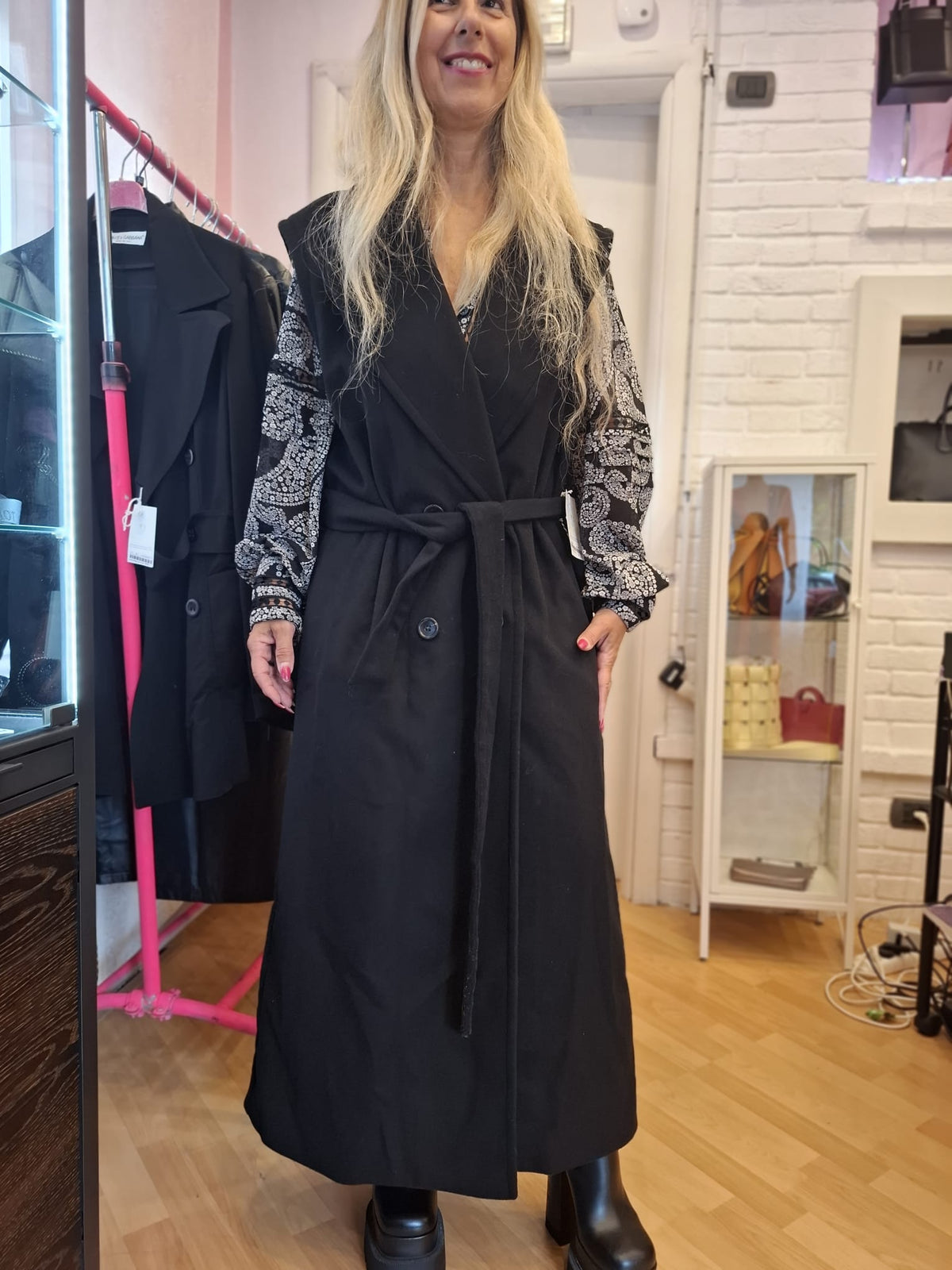 Cappotto smanicato Patrizia Pepe tg 46 ridotta