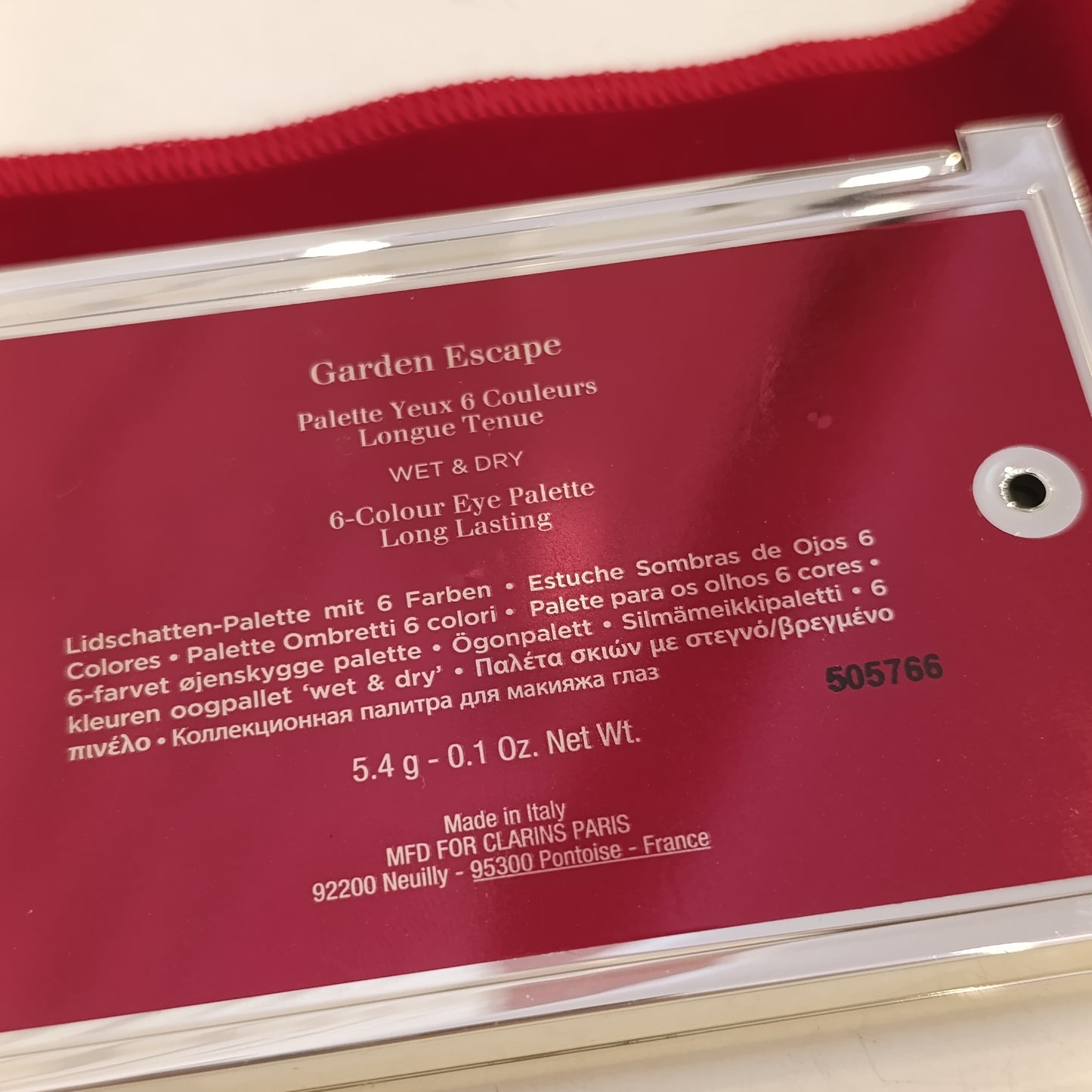 Palette clarins garden escape