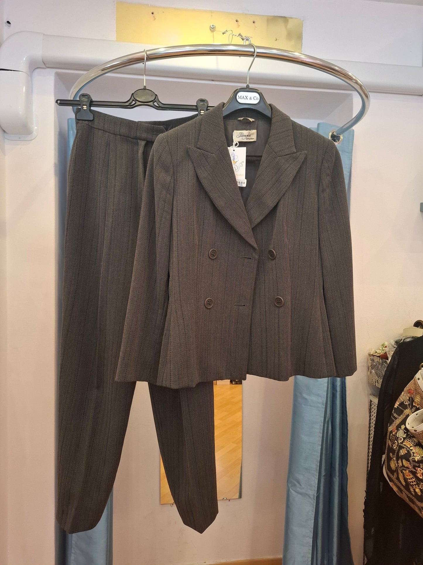 Completo Max Mara tg 40 grigio linea 'Pianoforte'