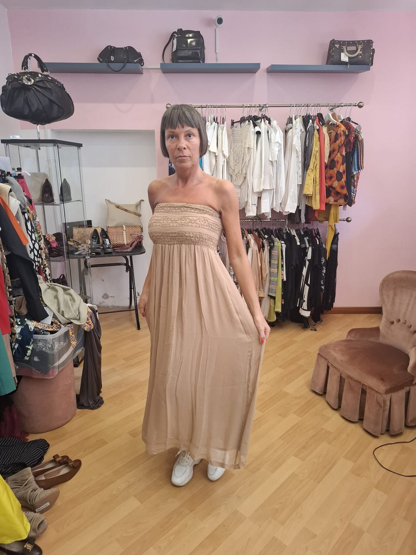 Abito twinset marrone estivo tg s