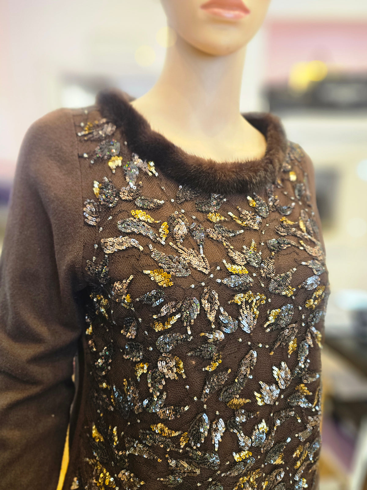 Maglioncino Blumarine tg 46 inserto visone