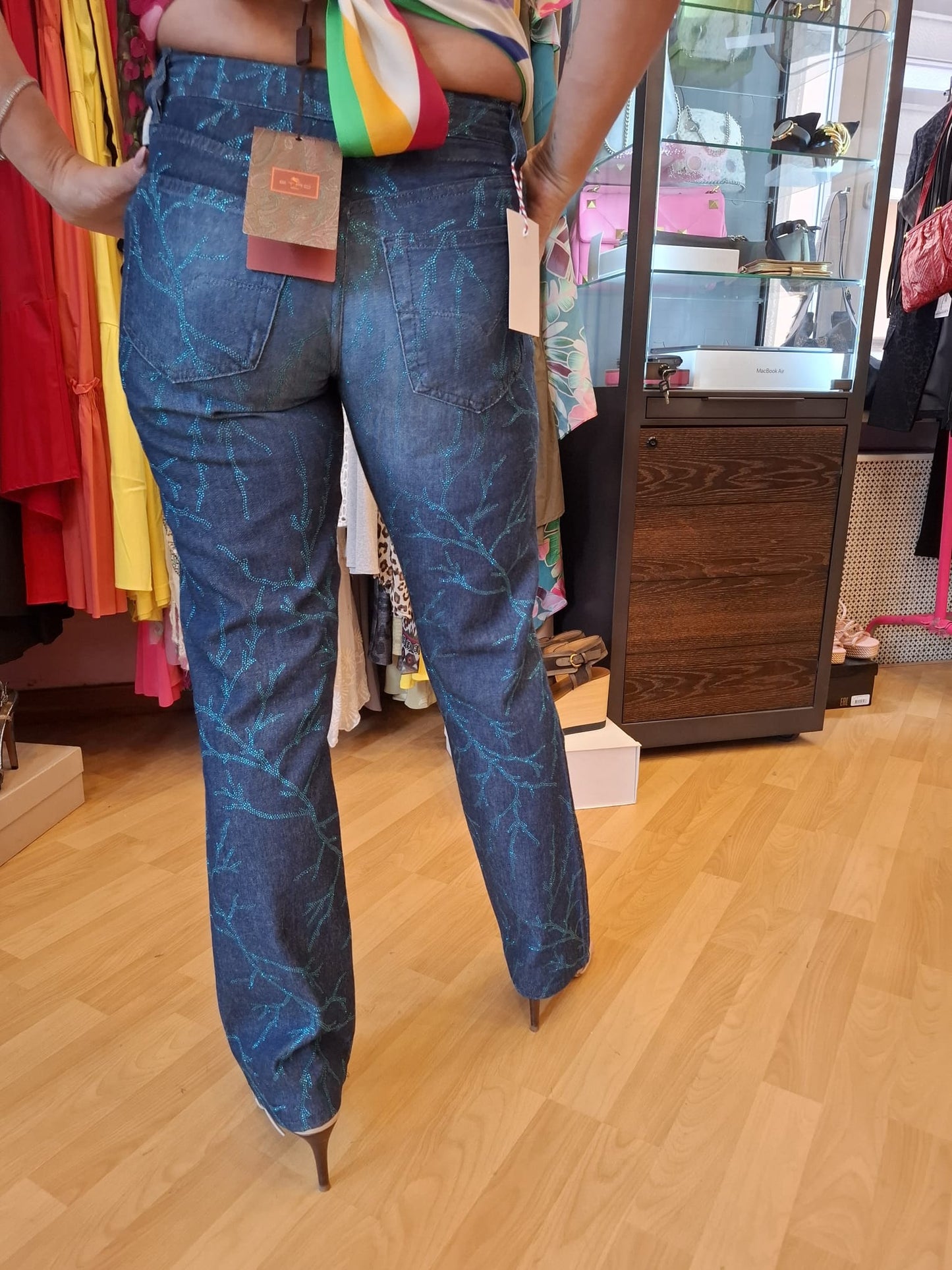 Jeans Versace tg 40 con strass