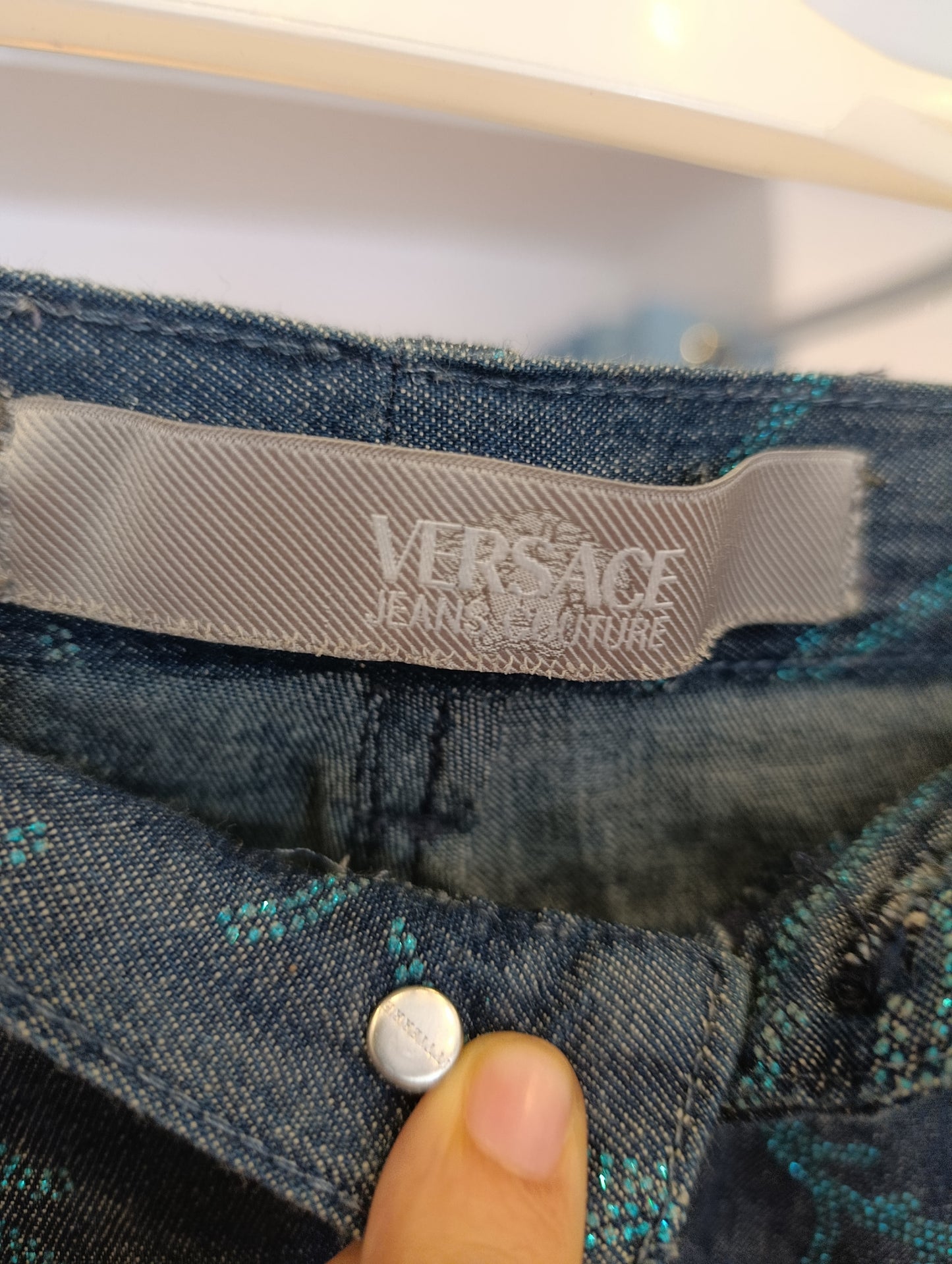 Jeans Versace tg 40 con strass