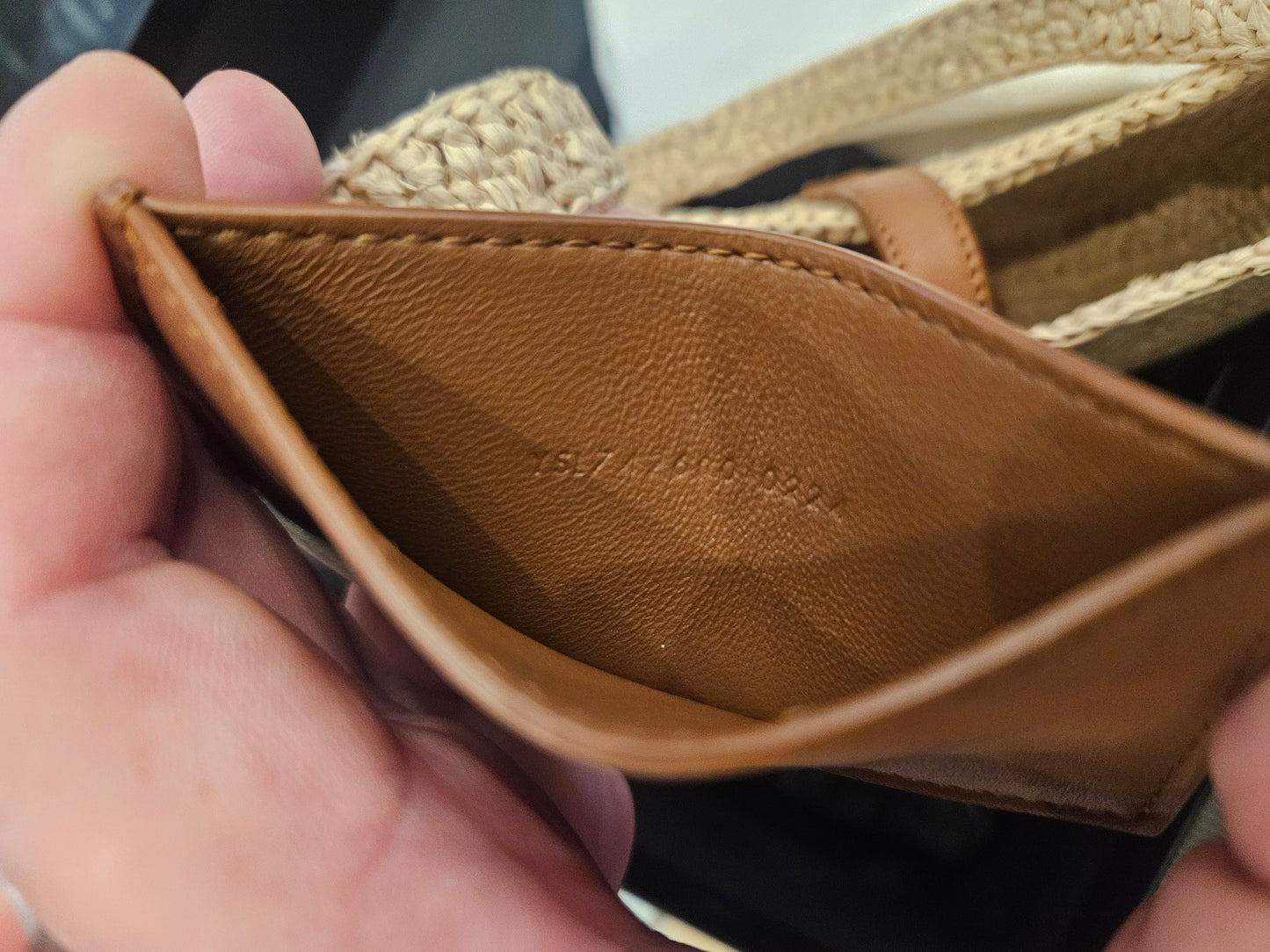 Saint Laurent 5a7 in rafia nuova