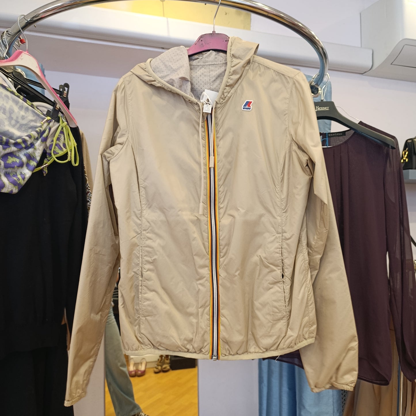 K-way impermeabile beige tg s
