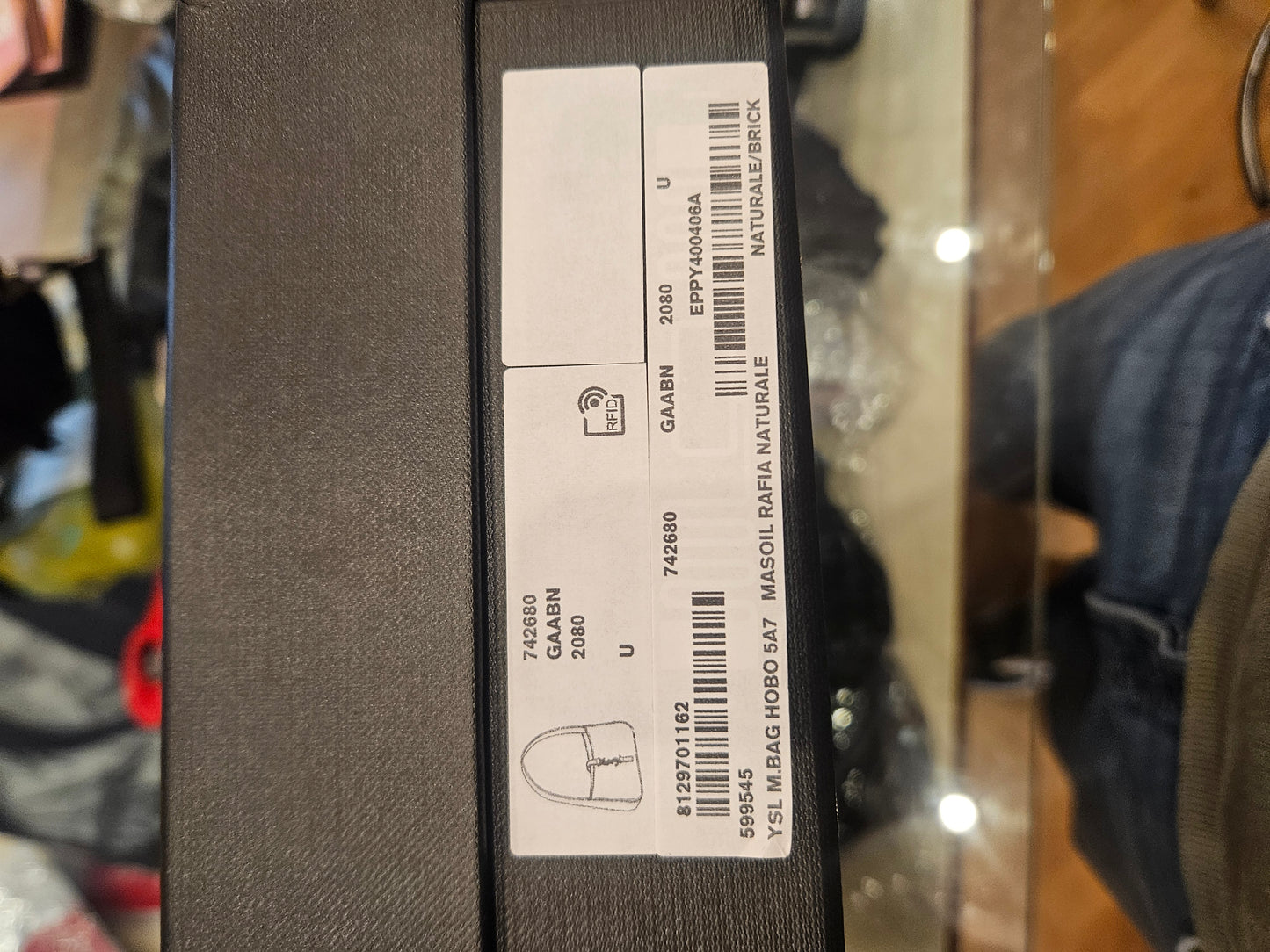 Saint Laurent 5a7 in rafia nuova
