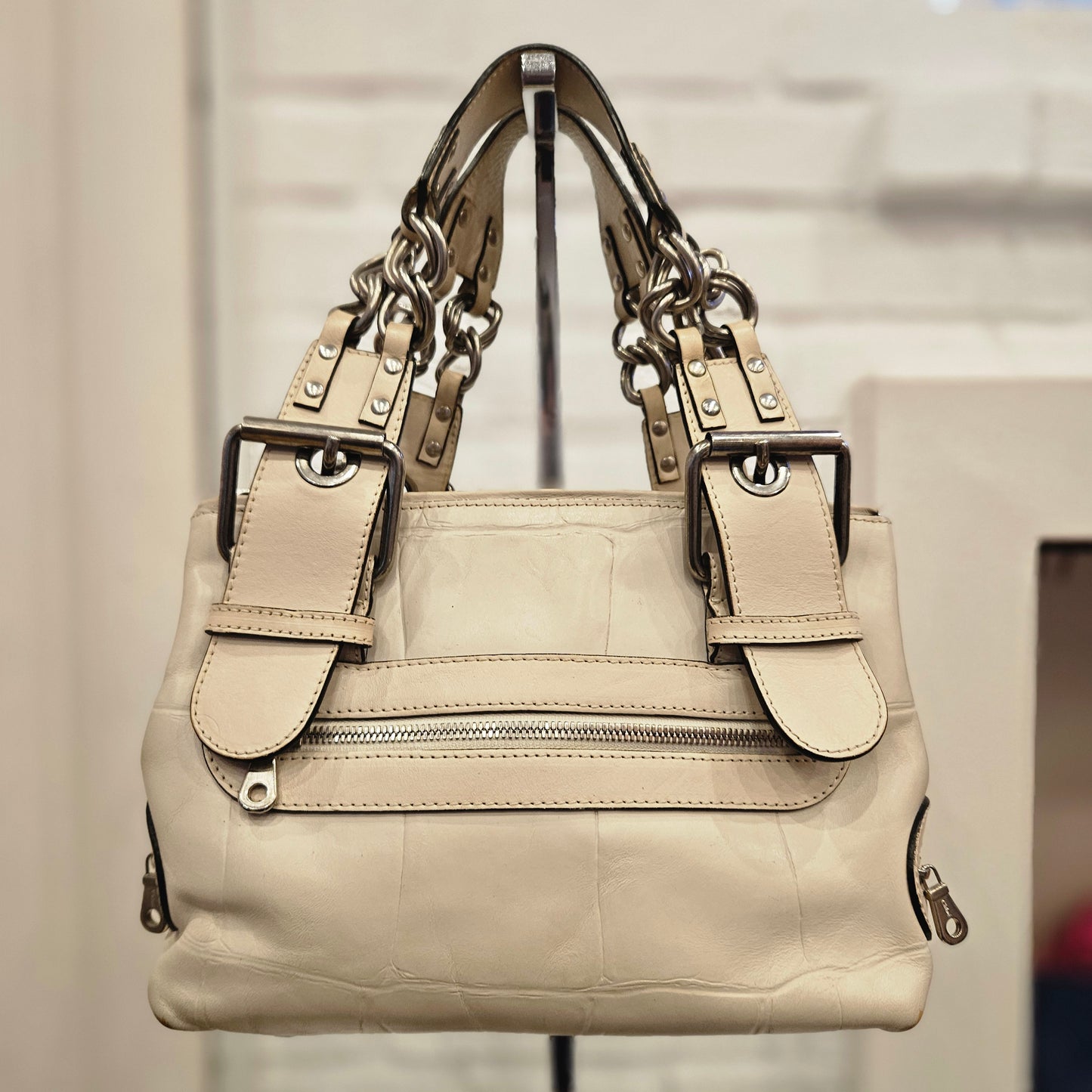 Borsa Chloé white avory