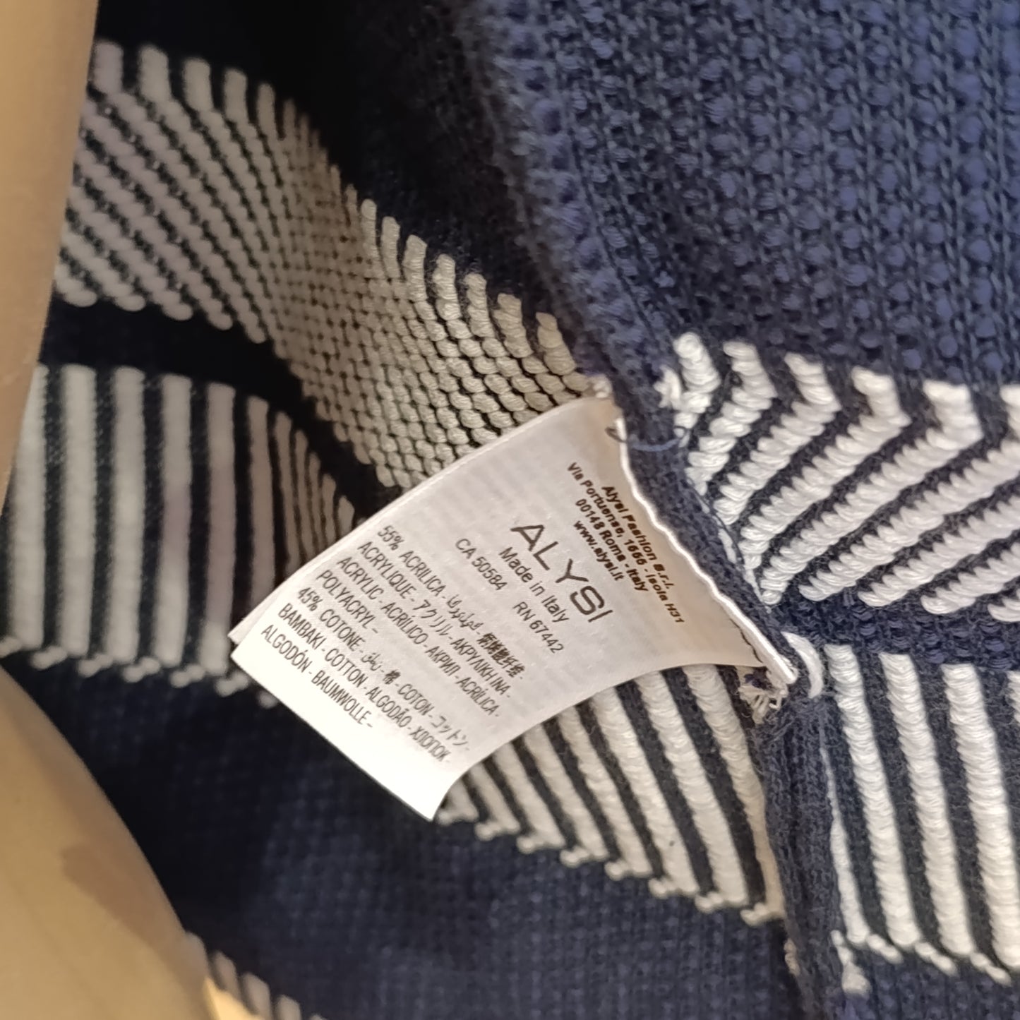 Bolero Alysi bianco e blu tg S M