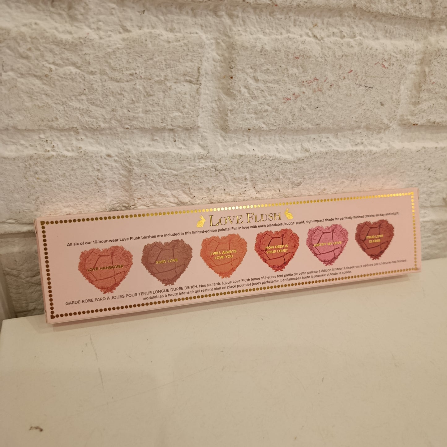 Palette blush Too Faced love flush