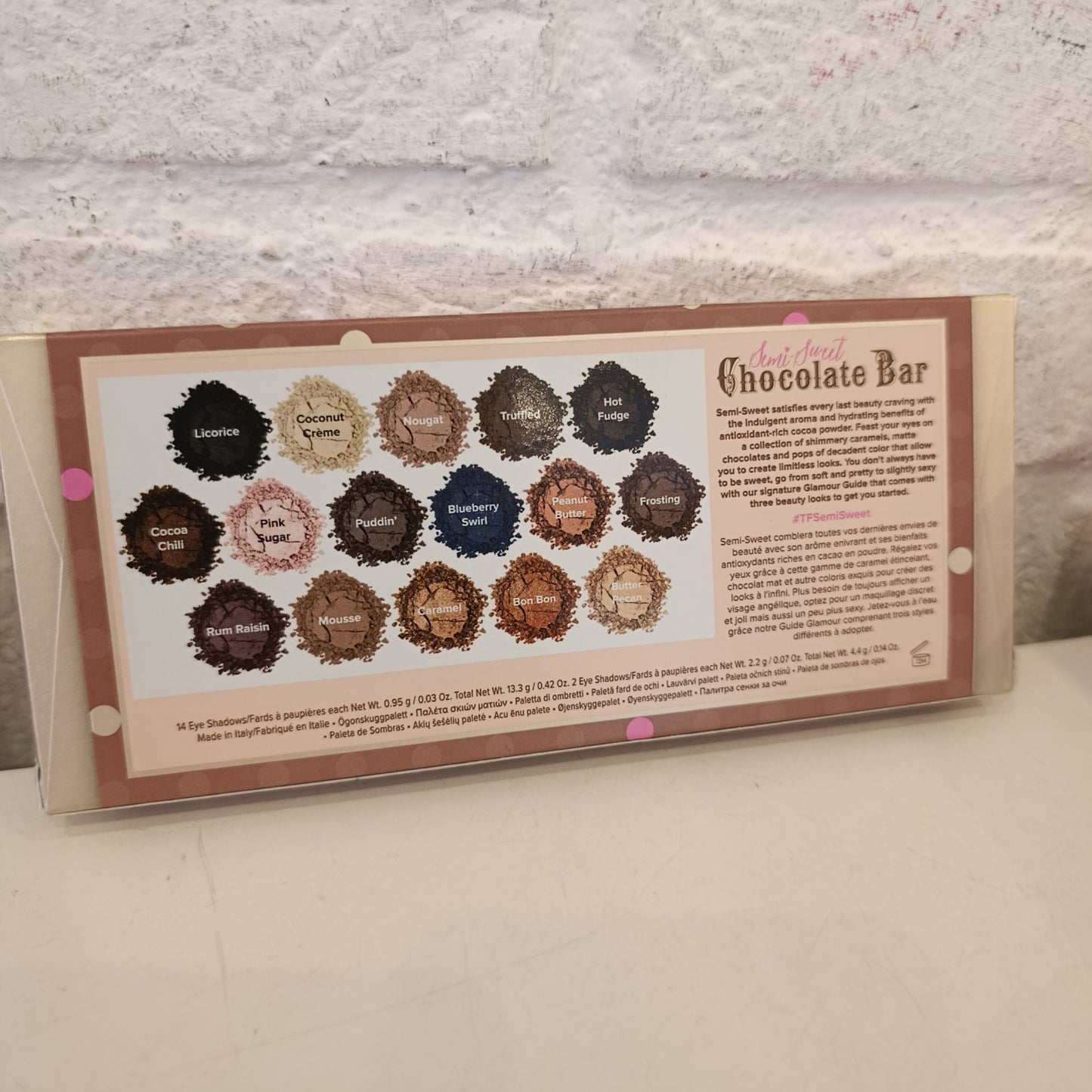 Palette too Faced semi-sweet chocolate bar