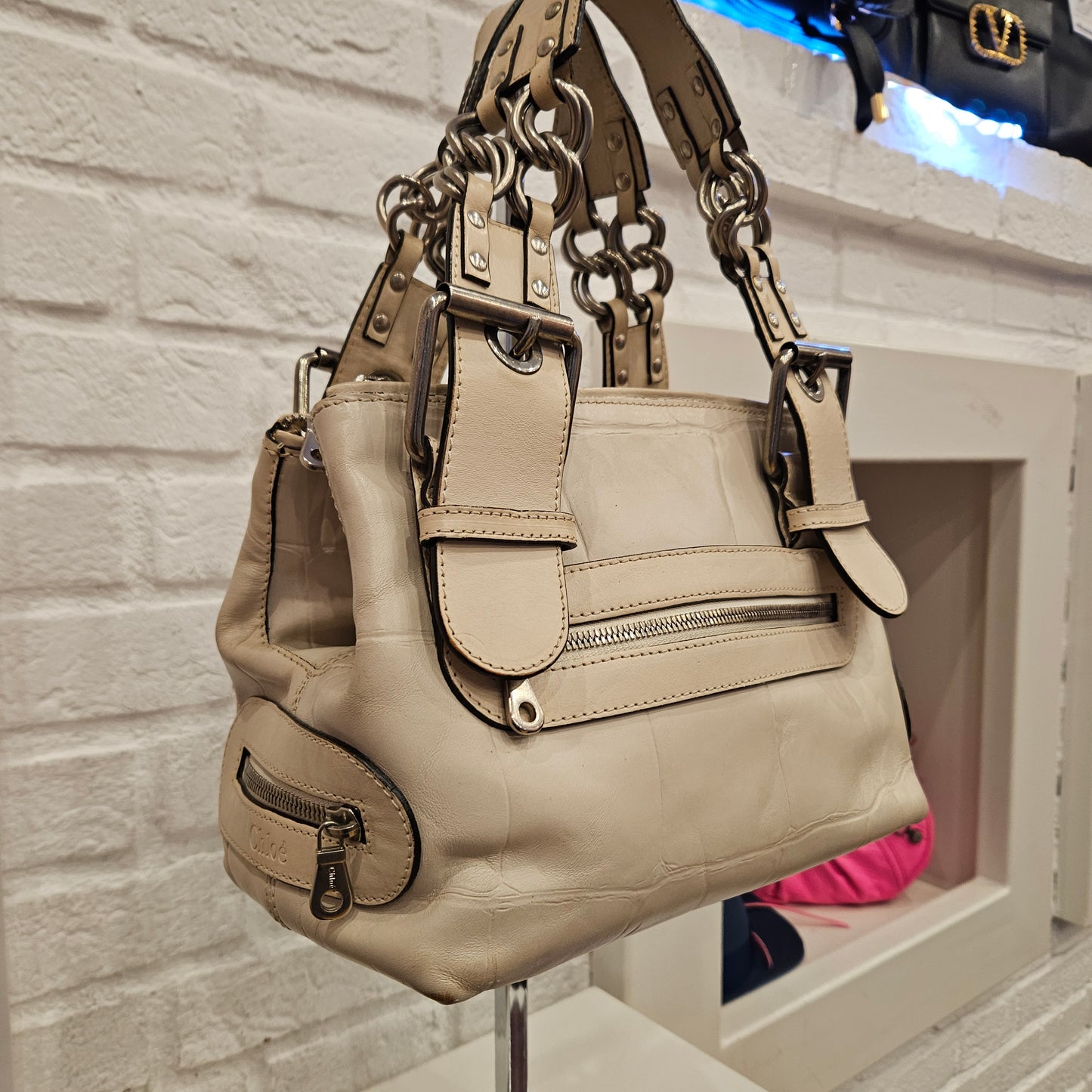 Borsa Chloé white avory