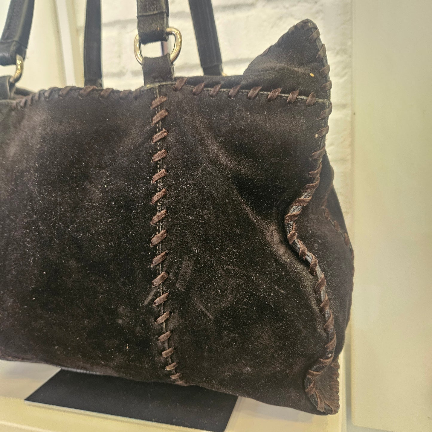 Borsa Prada in camoscio