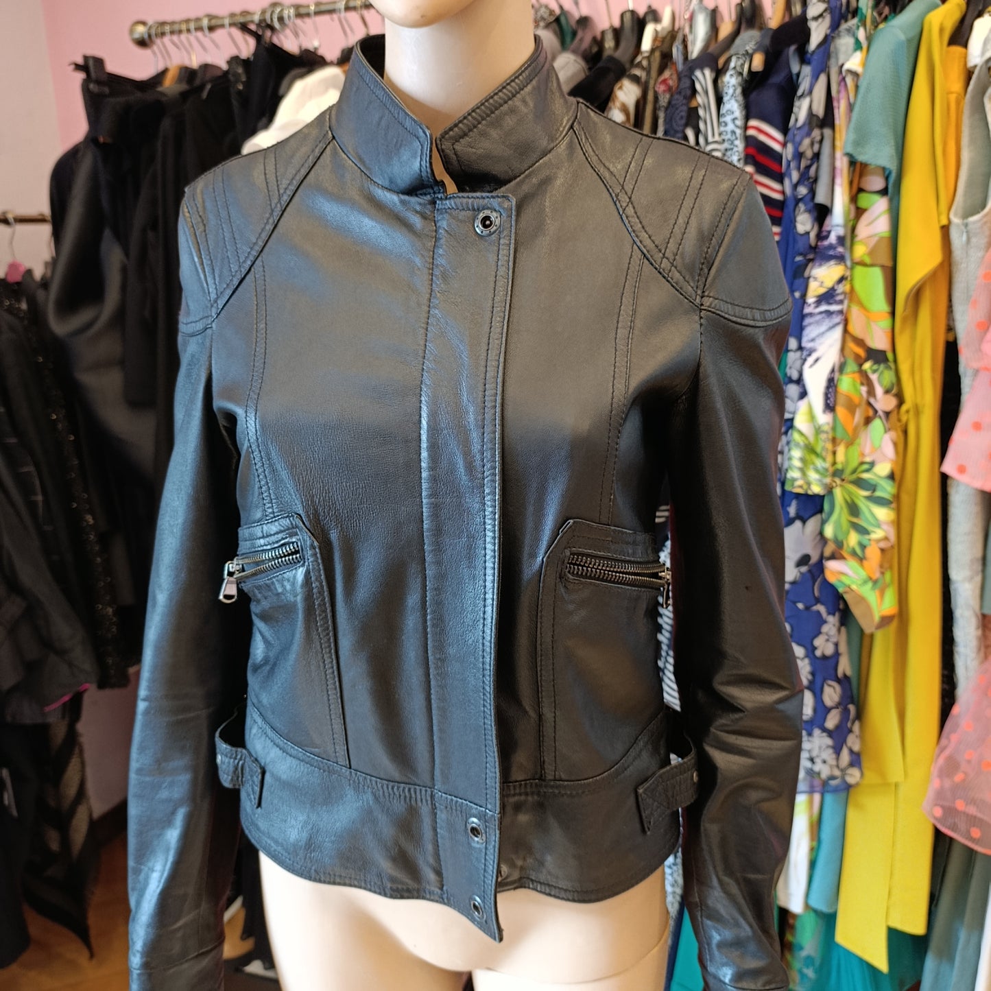 Giacca in pelle Bayside tg 44 ristretta