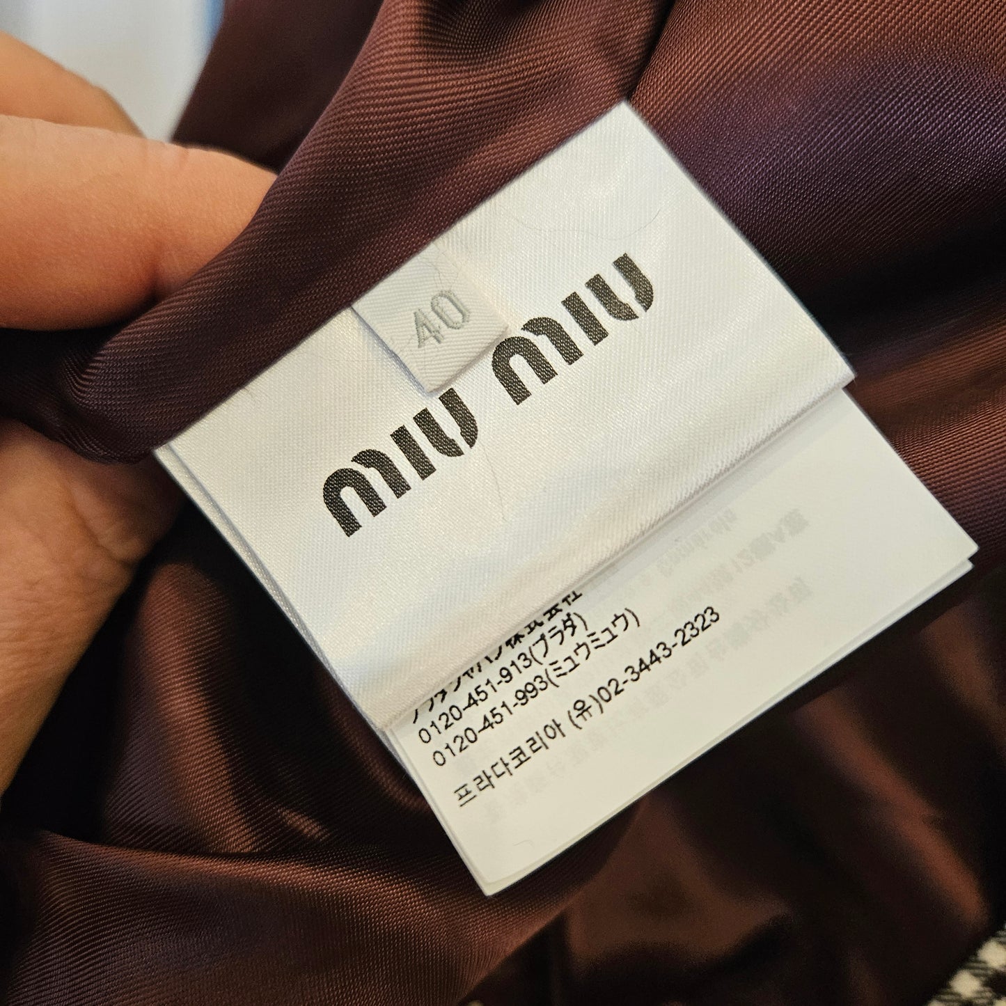 Giacca Miu Miu Gingham Check Blouson tg 40 over