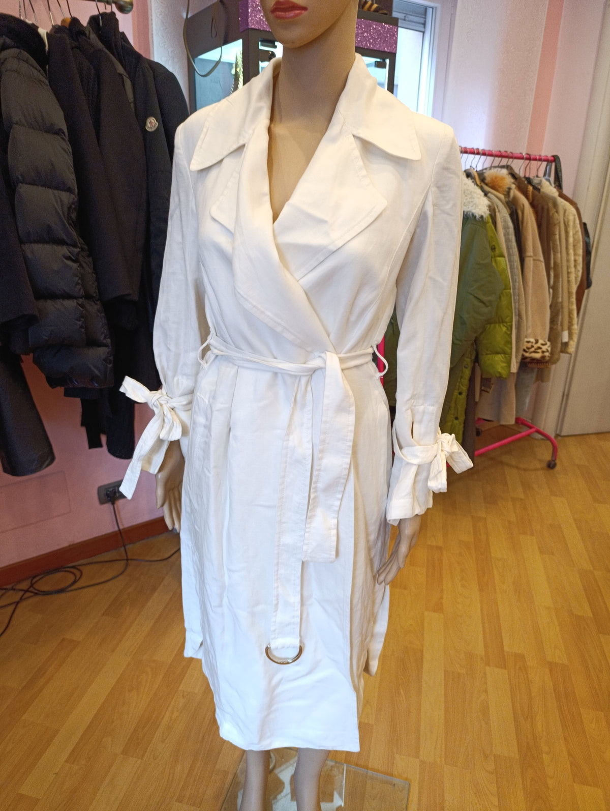 Trench bianco Max&Co tg 36 oversize