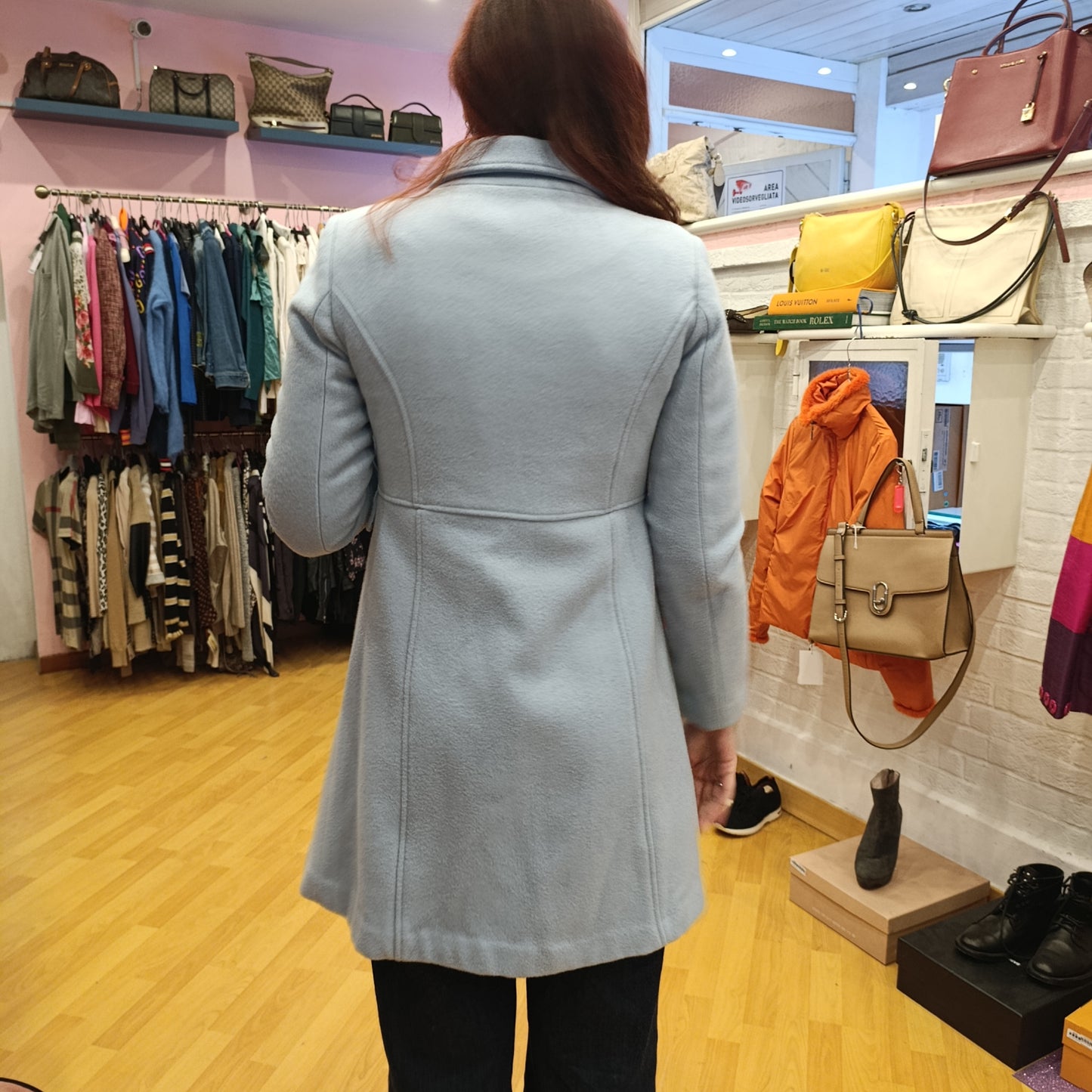 Cappotto luckylu tg 40/42 colorazione carta da zucchero