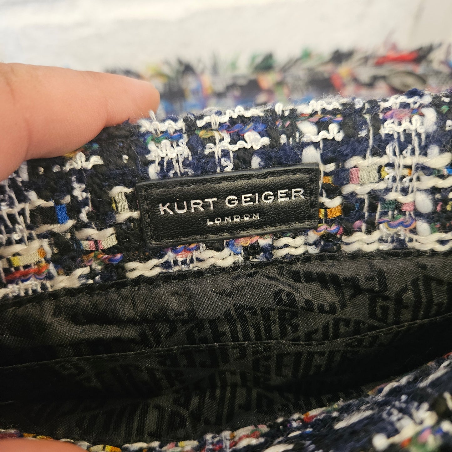 Borsa Kurt Geiger in tweed