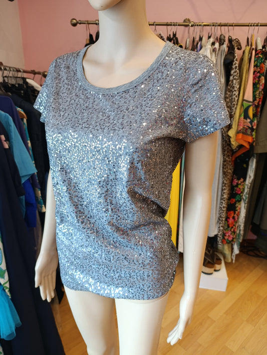 T-shirt DKNY tg M paillettes