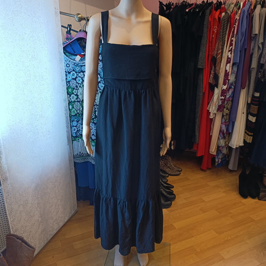 Abito emme marella nero tg 40/42 in lino