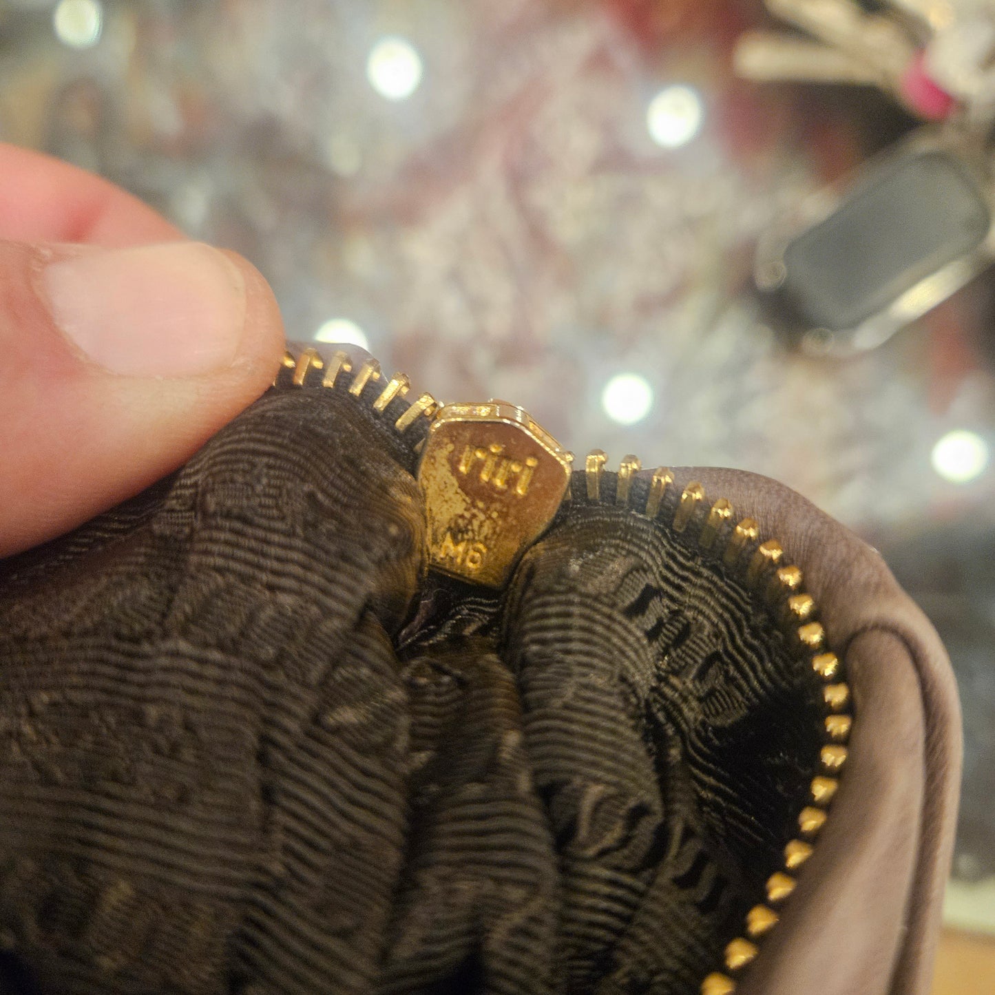 Pochette Prada bambù