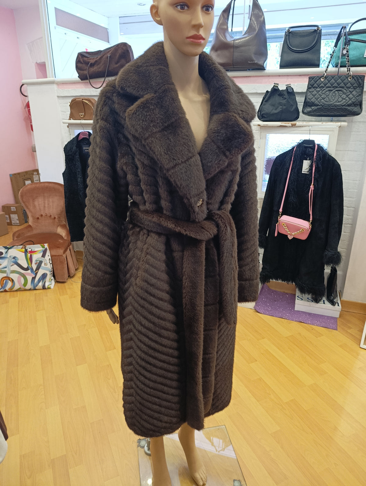 Cappotto di pelliccia sintetica tg M