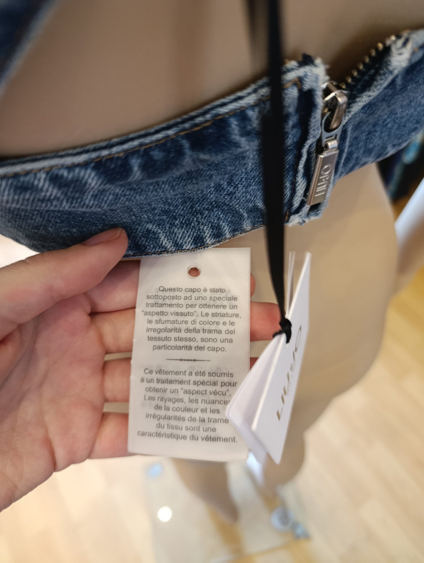 Top Liu Jo in denim nuovo con cartellino tg42