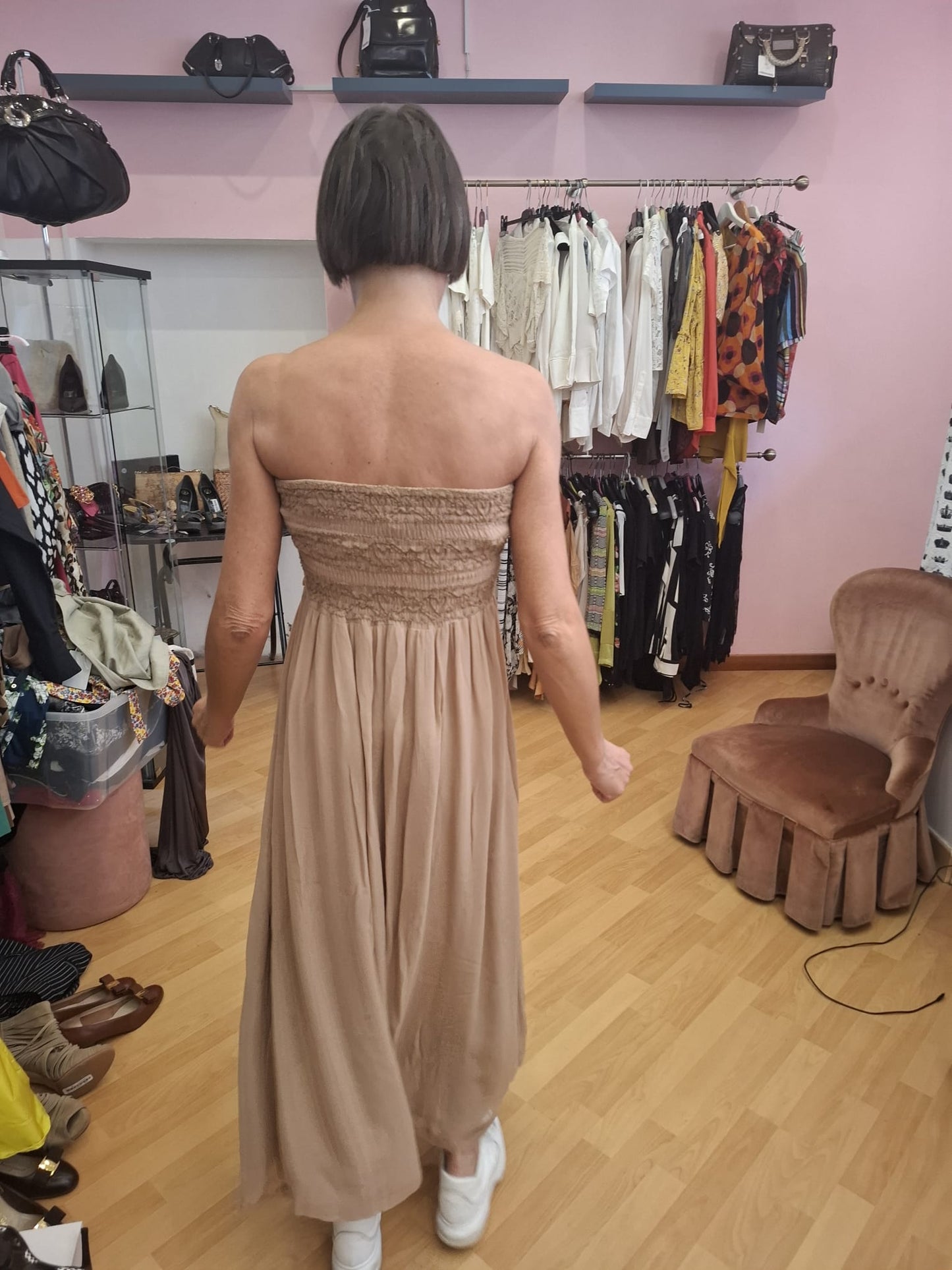 Abito twinset marrone estivo tg s