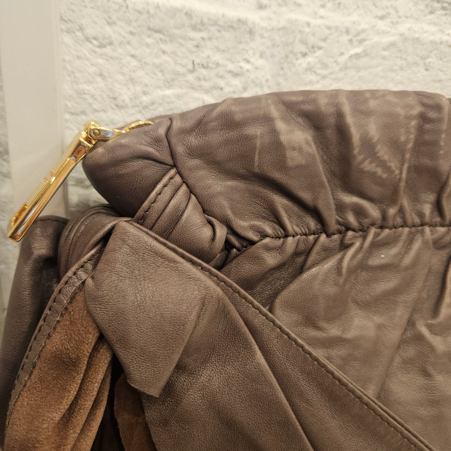 Pochette Prada bambù