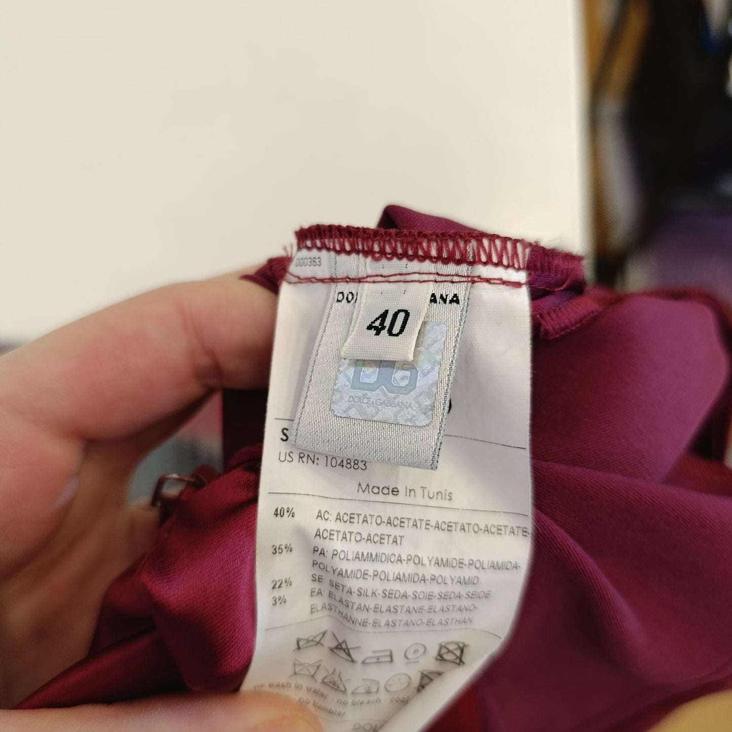 Abito Dolce&Gabbana tg 40 bordeaux