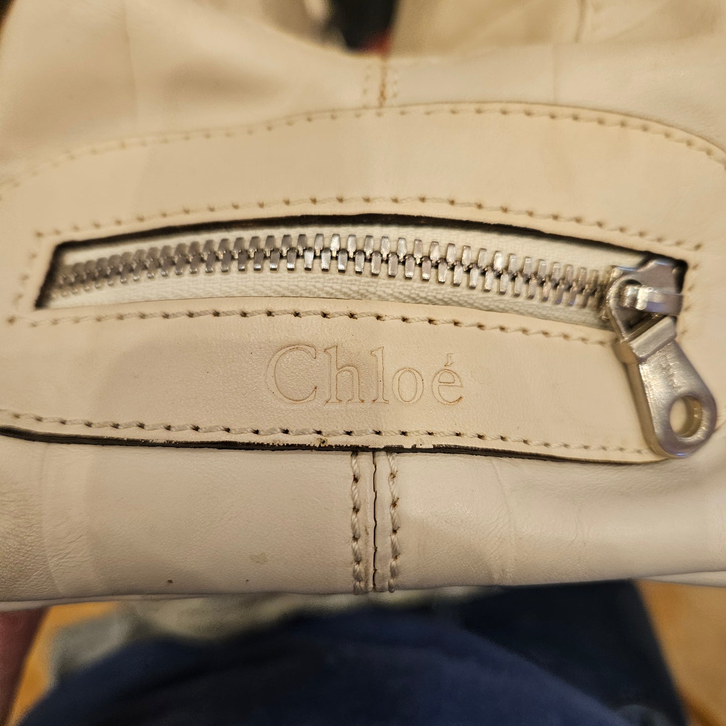 Borsa Chloé white avory