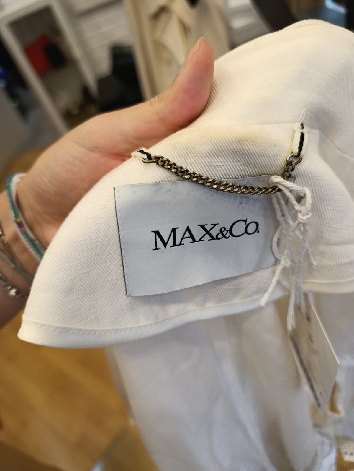 Trench bianco Max&Co tg 36 oversize