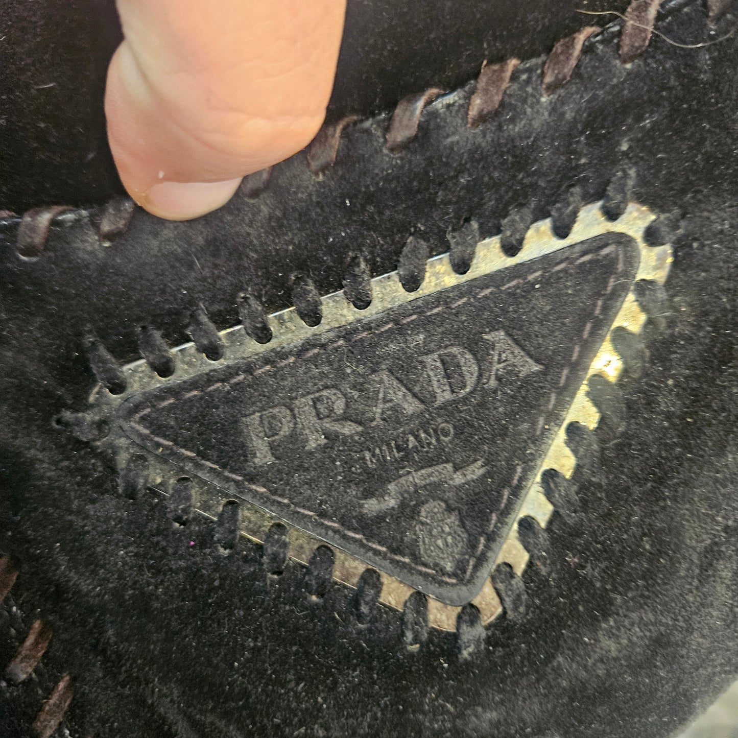 Borsa Prada in camoscio
