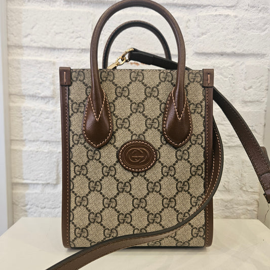 Mini Sac Plat Gucci interlocking