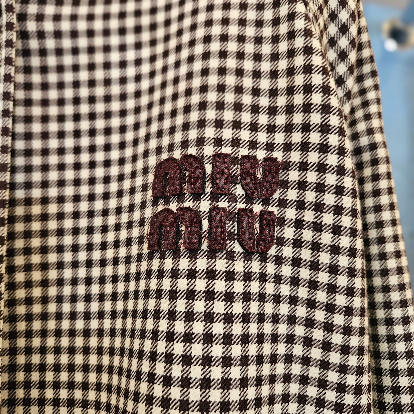 Giacca Miu Miu Gingham Check Blouson tg 40 over