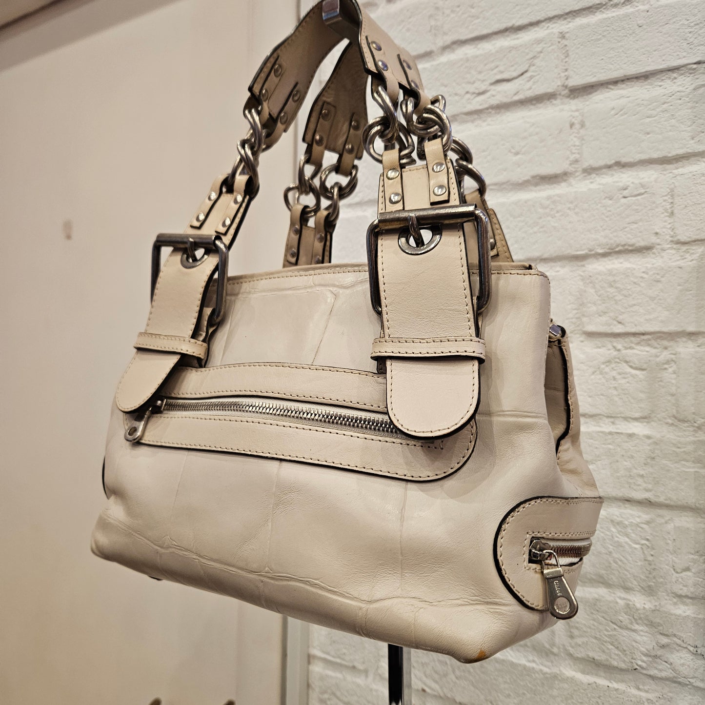 Borsa Chloé white avory