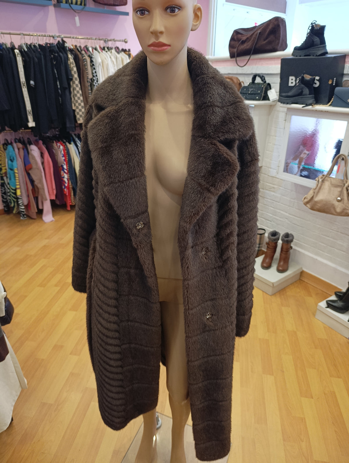 Cappotto di pelliccia sintetica tg M