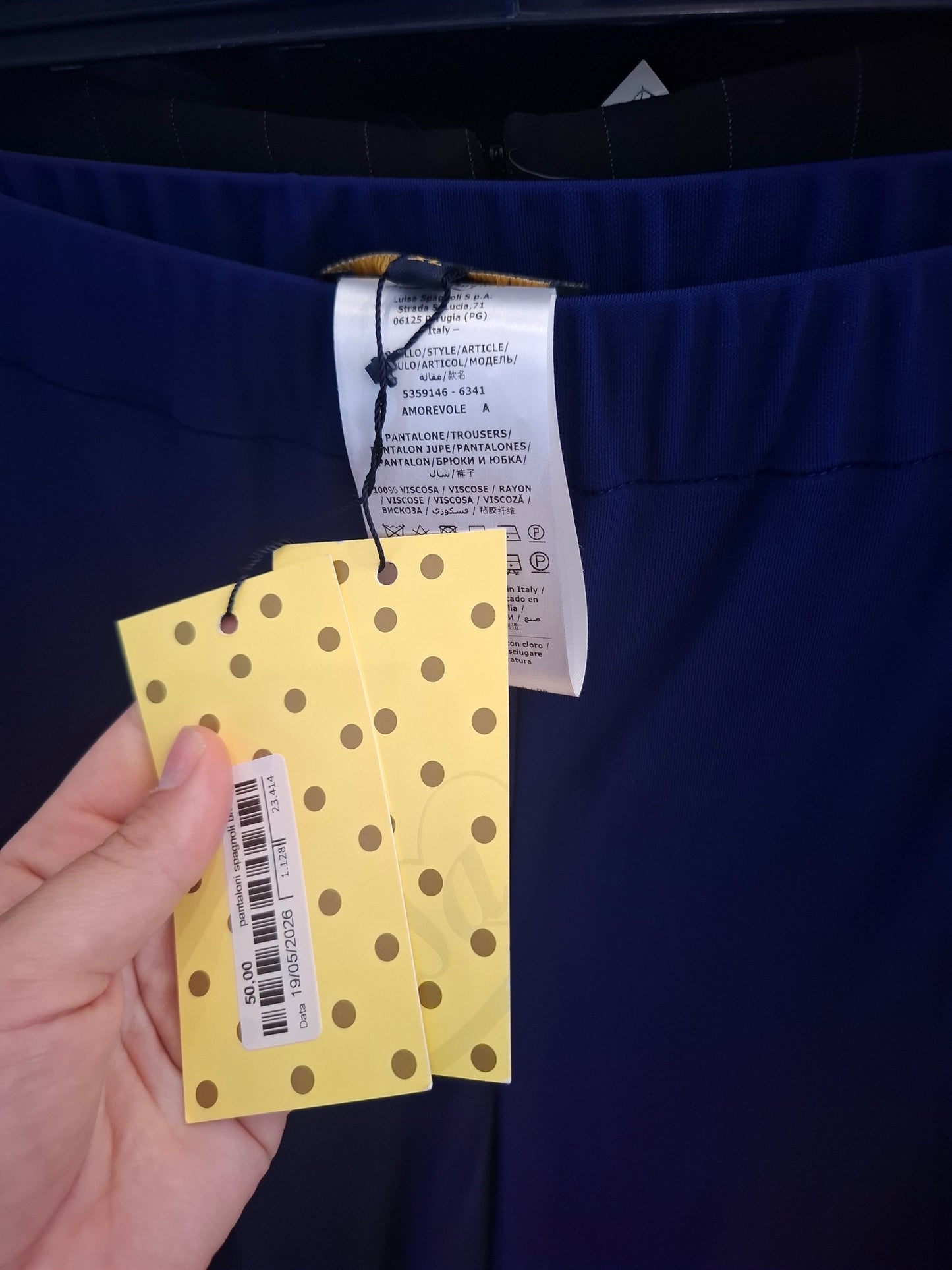 Pantalone Spagnoli blu nuovo tg XL