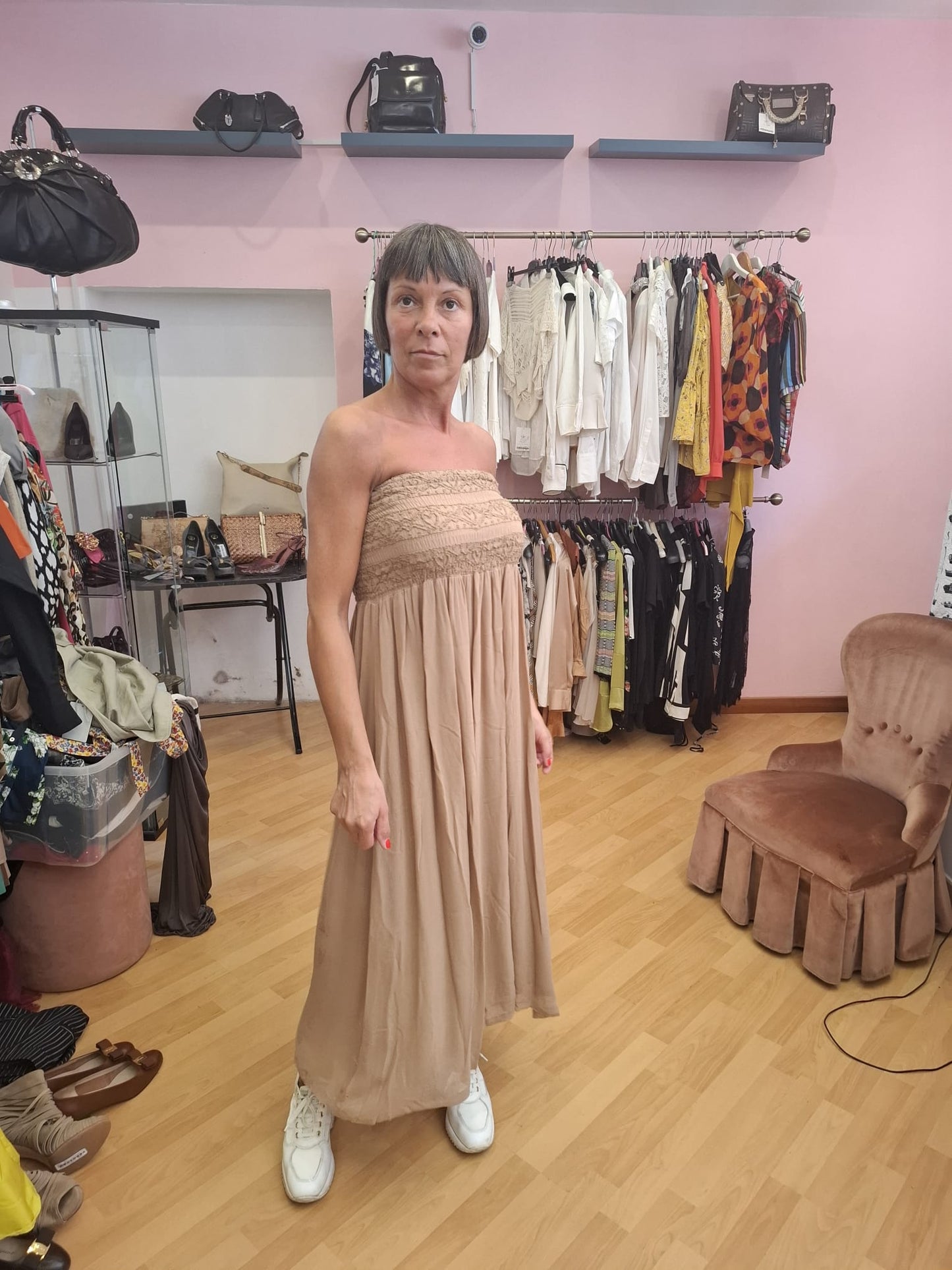Abito twinset marrone estivo tg s