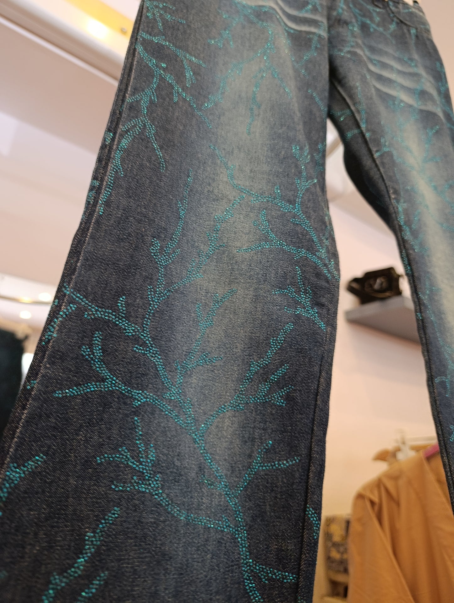Jeans Versace tg 40 con strass