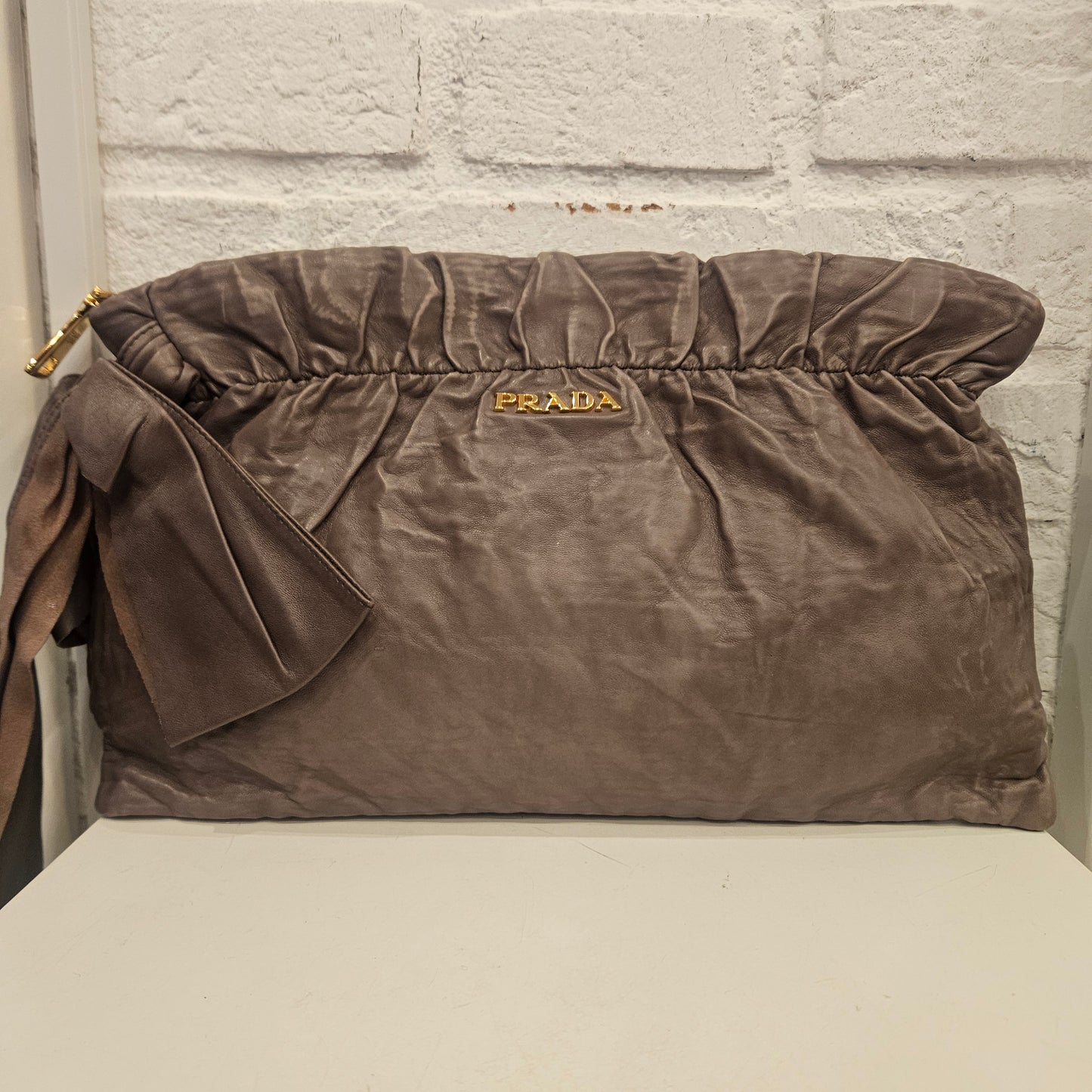 Pochette Prada bambù