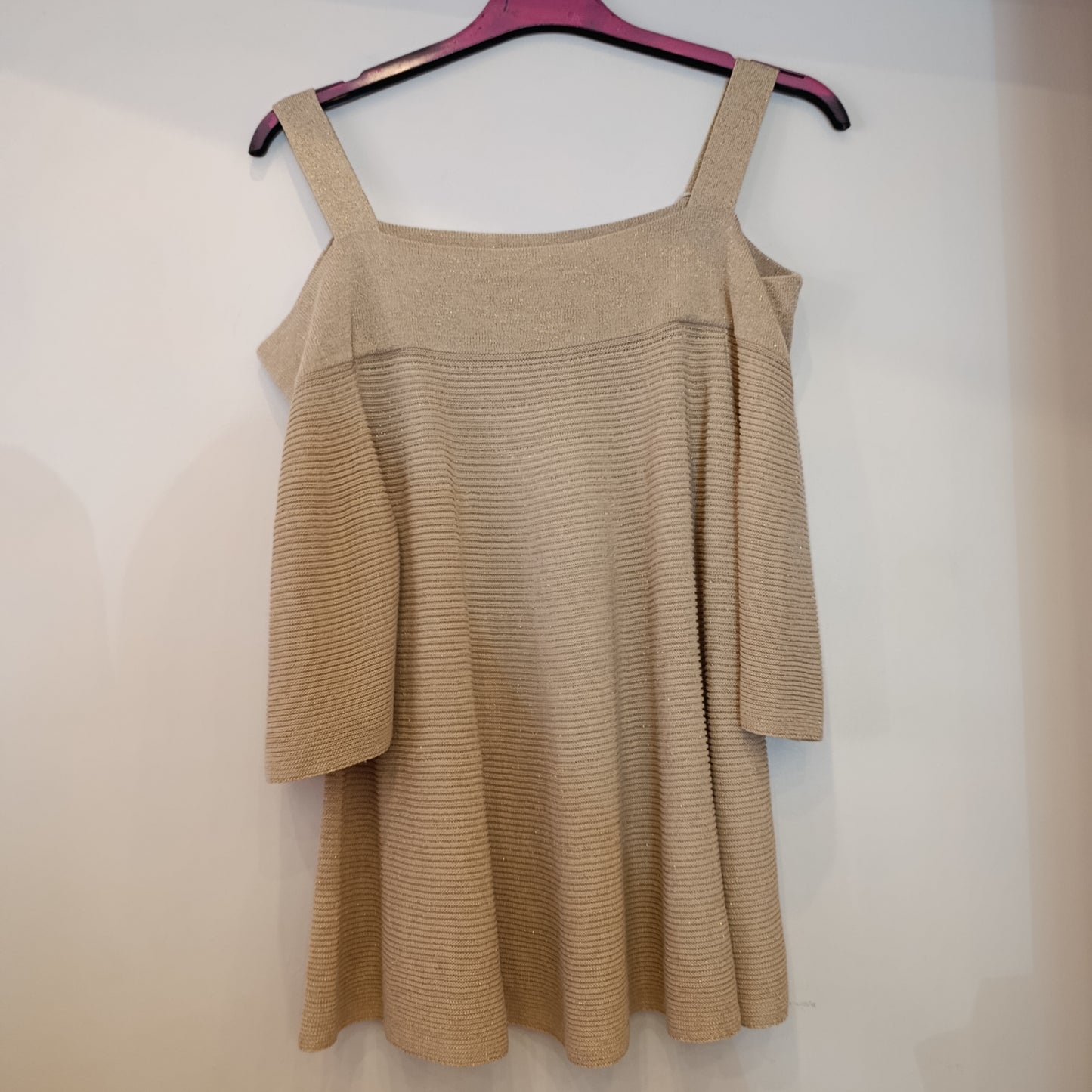 Top Liu Jo tg S/M beige e dorato