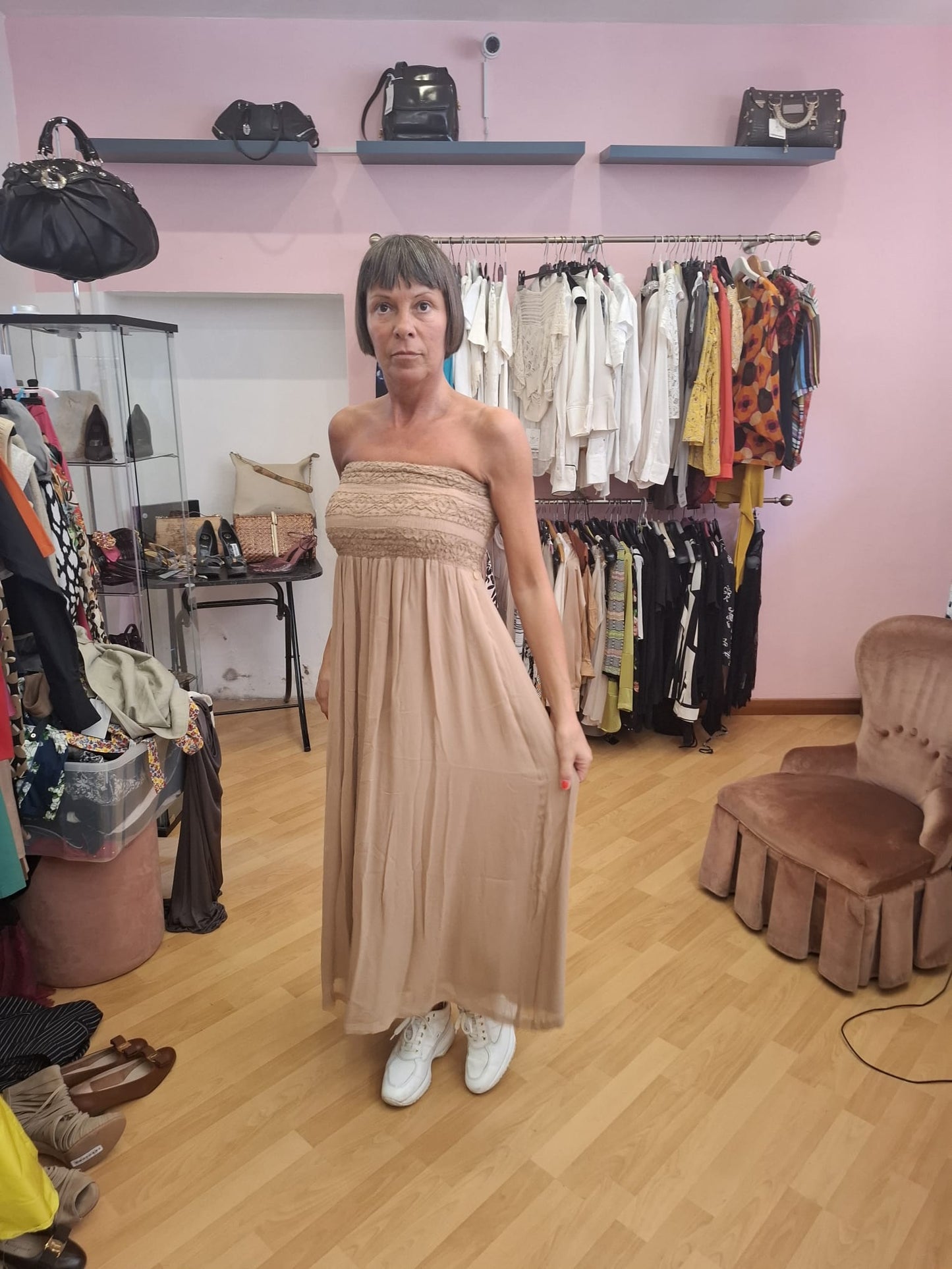 Abito twinset marrone estivo tg s