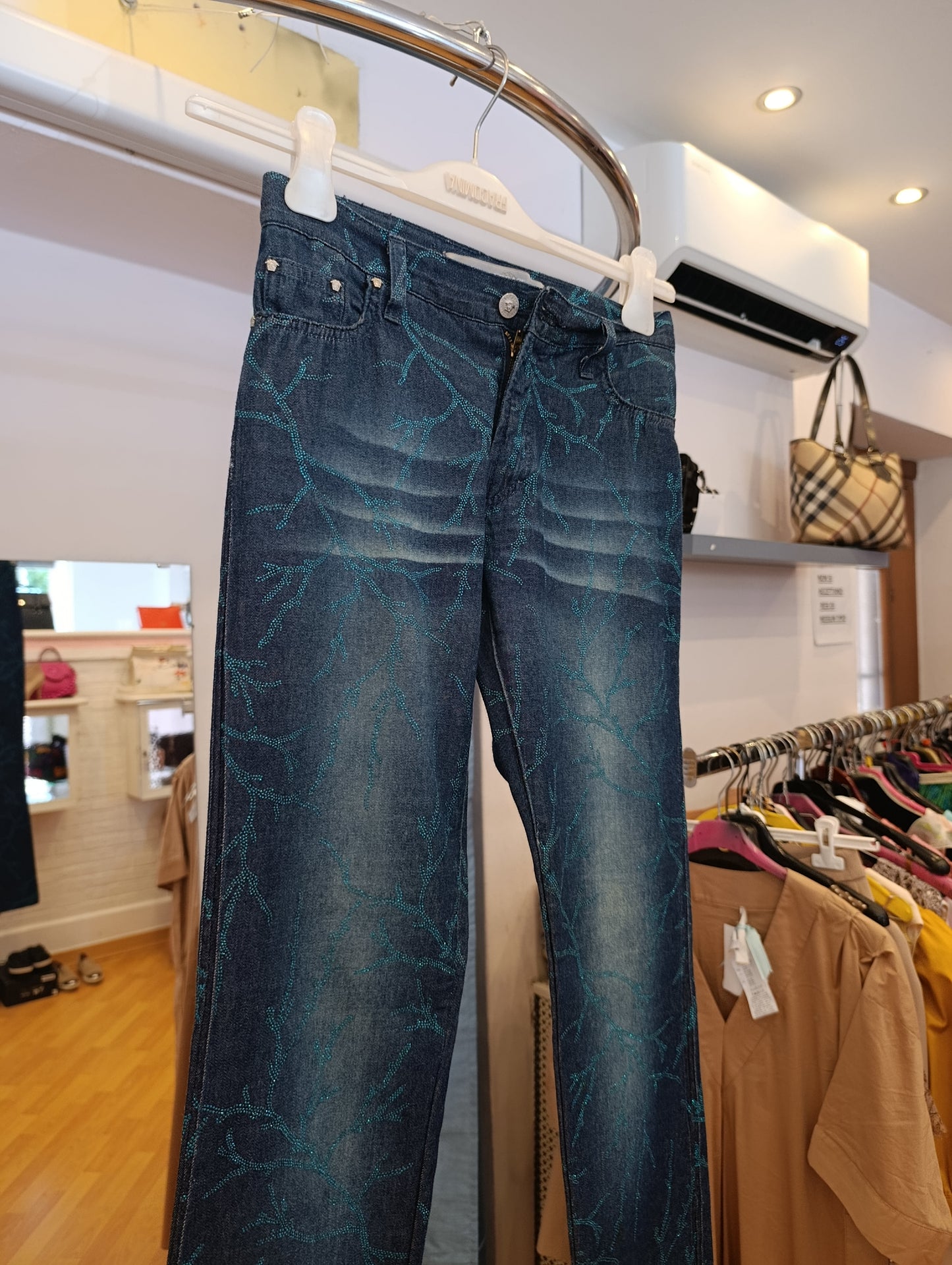 Jeans Versace tg 40 con strass